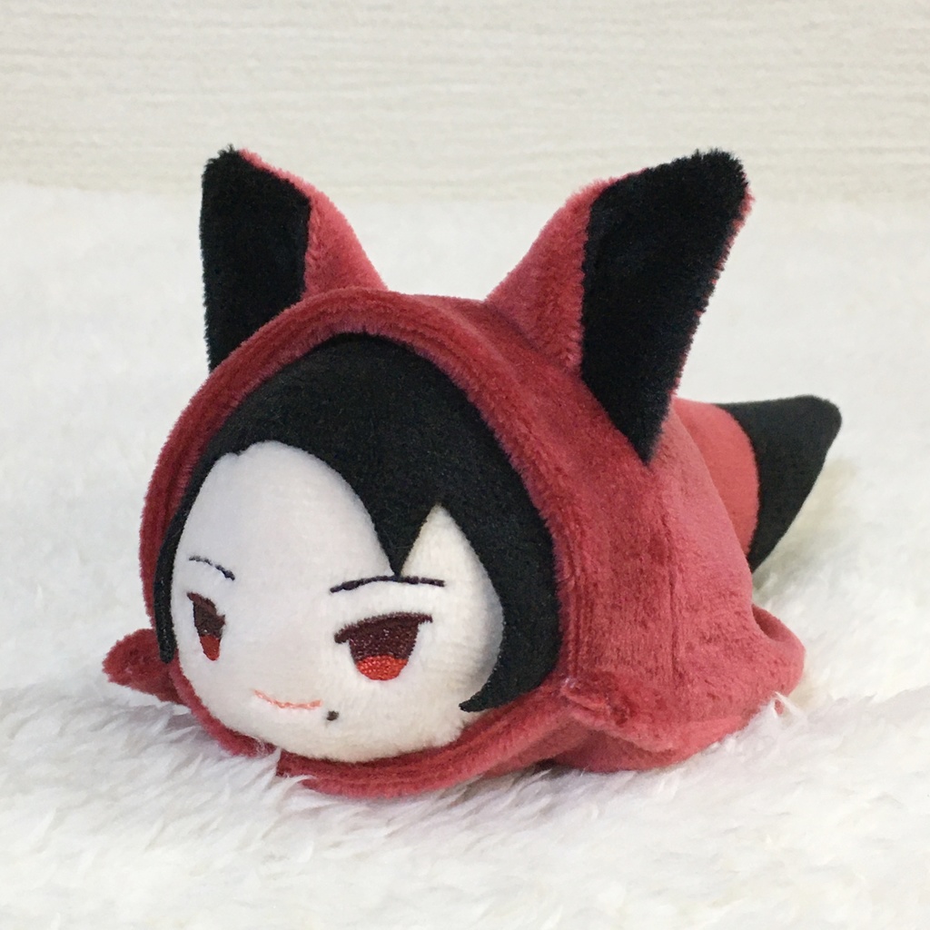 もちマス/もちころりん着ぐるみ きつね ワインレッド&ブラック