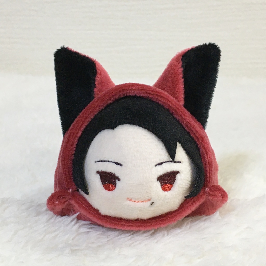 もちマス/もちころりん着ぐるみ きつね ワインレッド&ブラック