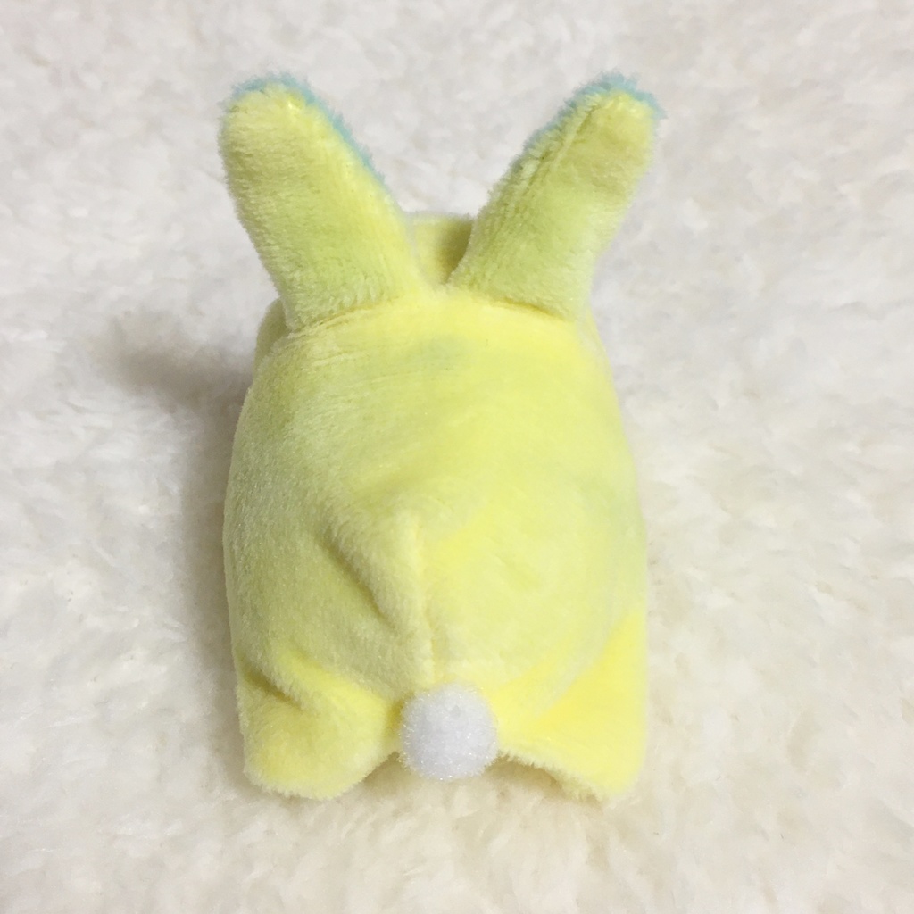 もちマスミニ着ぐるみ うさぎ レモンイエロー&ミントグリーン