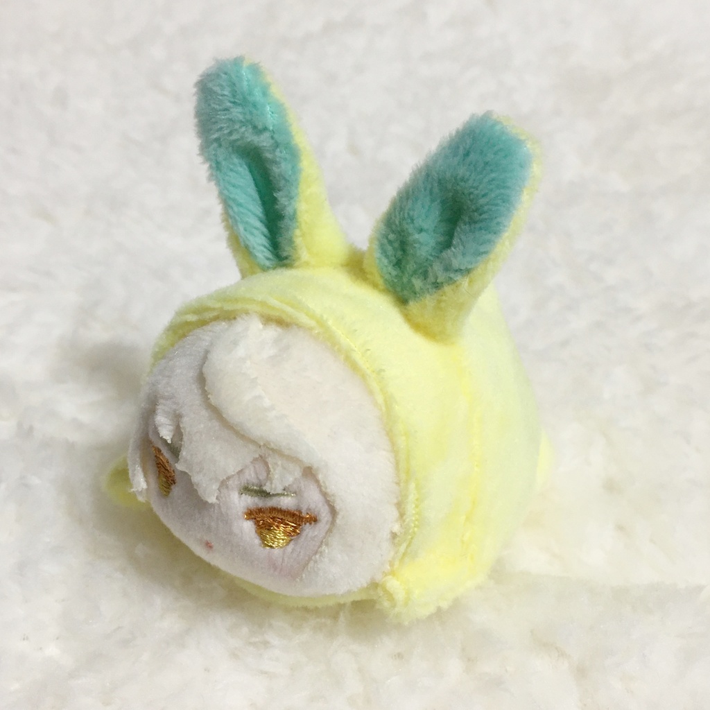 もちマスミニ着ぐるみ うさぎ レモンイエロー&ミントグリーン