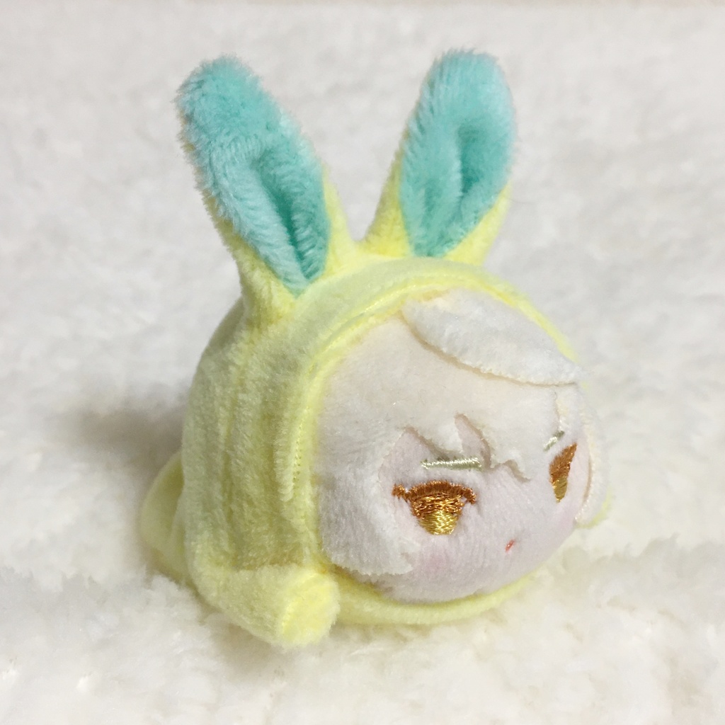 もちマスミニ着ぐるみ うさぎ レモンイエロー&ミントグリーン