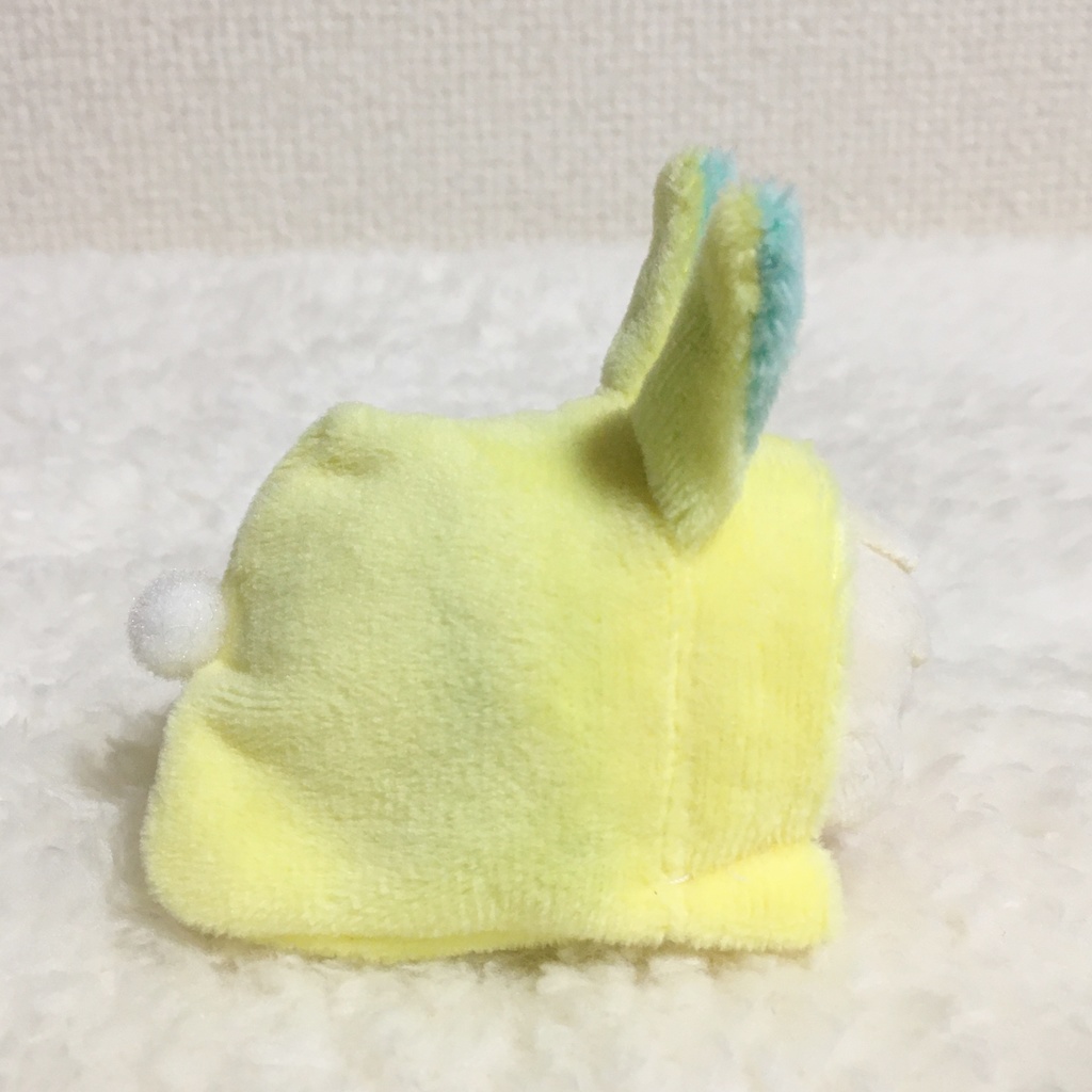 もちマスミニ着ぐるみ うさぎ レモンイエロー&ミントグリーン