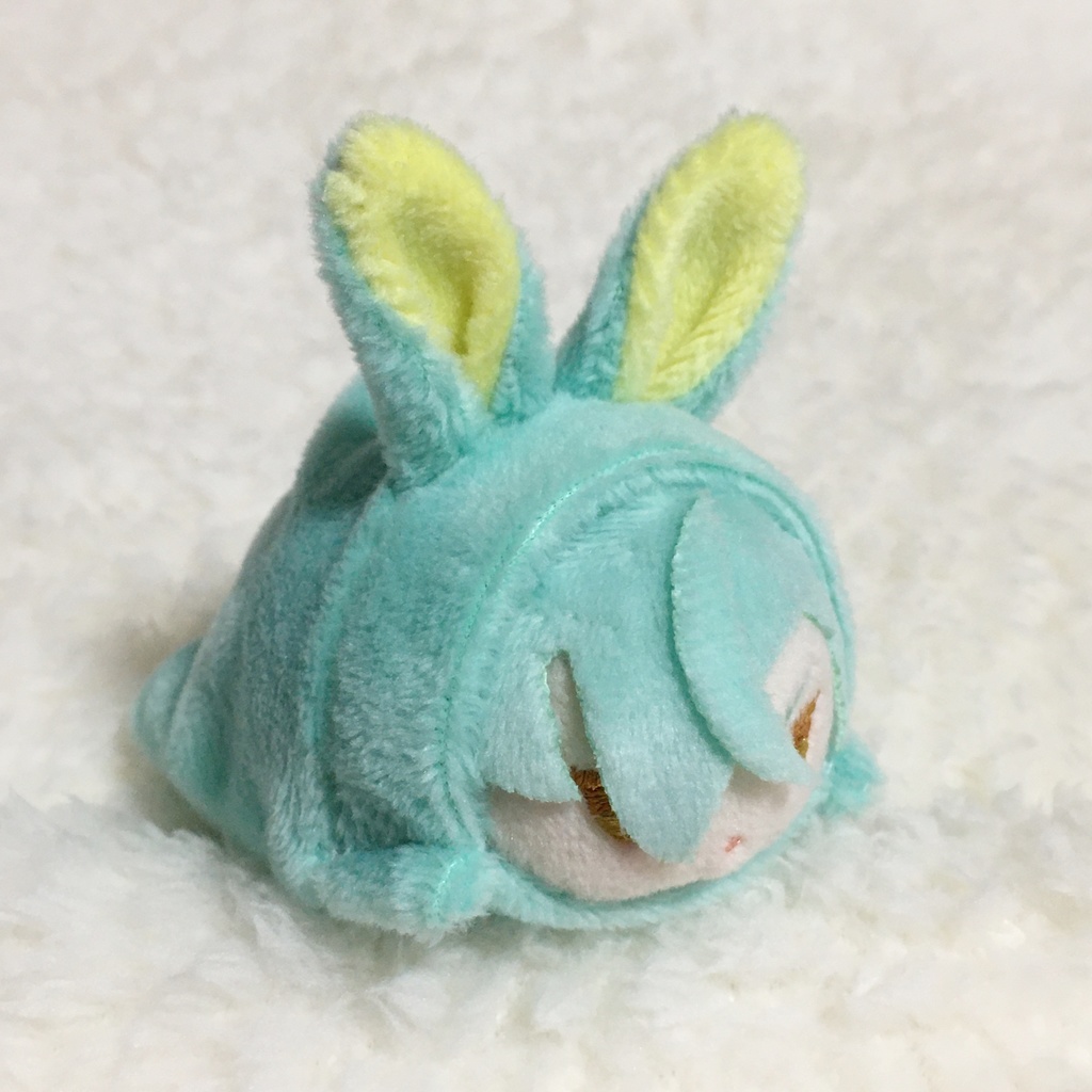 もちマスミニ着ぐるみ うさぎ ミントグリーン&レモンイエロー