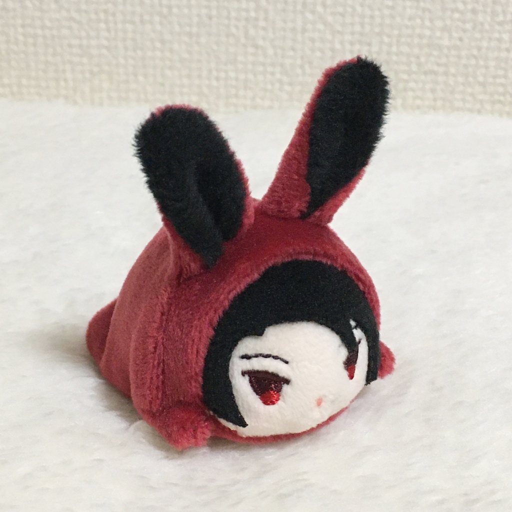 もちマスミニ着ぐるみ うさぎ ワインレッド&ブラック