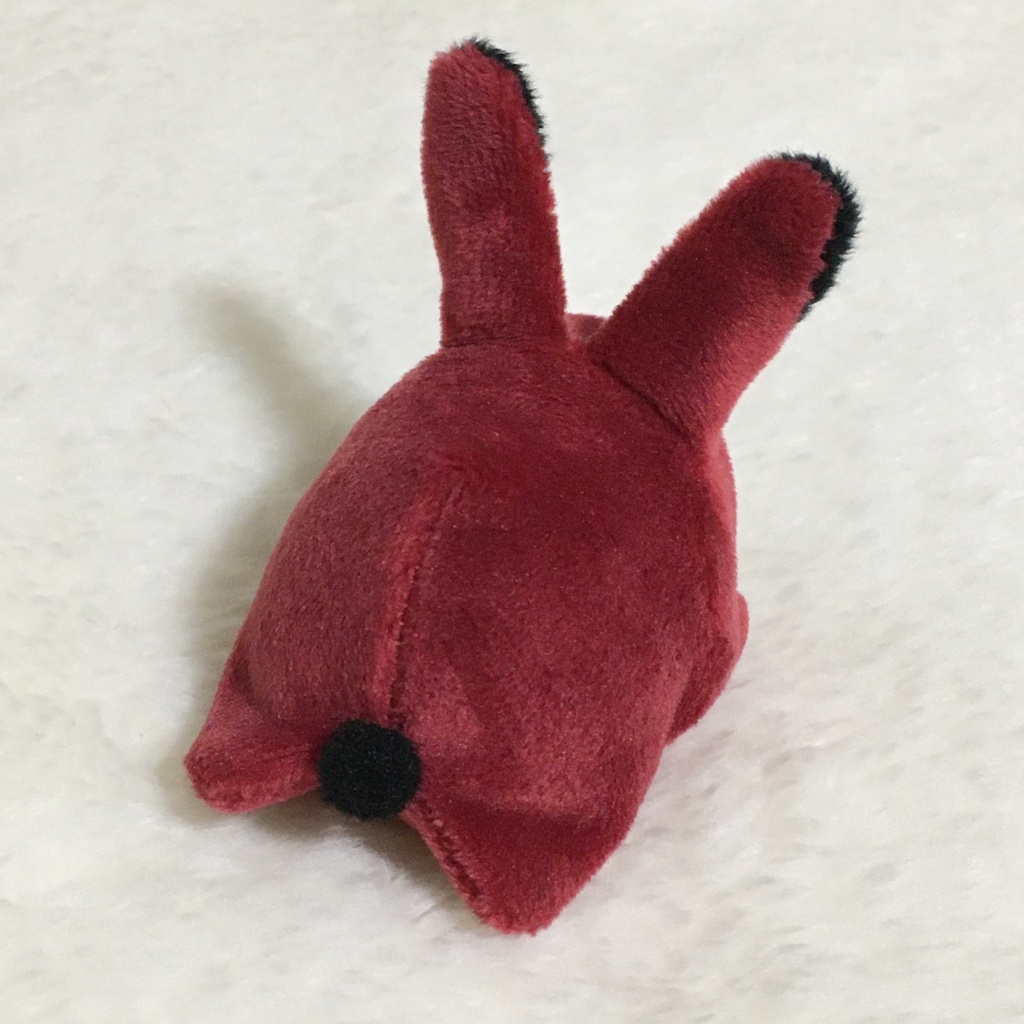 もちマスミニ着ぐるみ うさぎ ワインレッド&ブラック