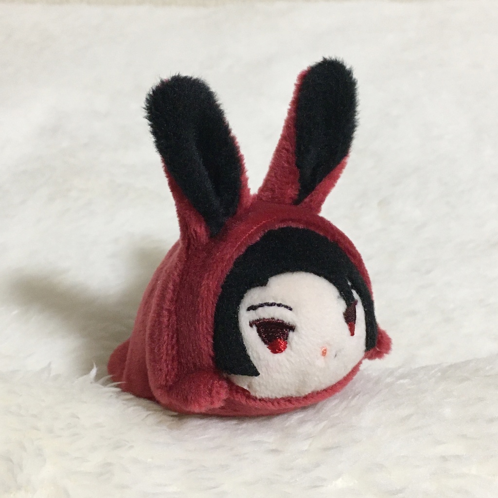 もちマスミニ着ぐるみ うさぎ ワインレッド&ブラック