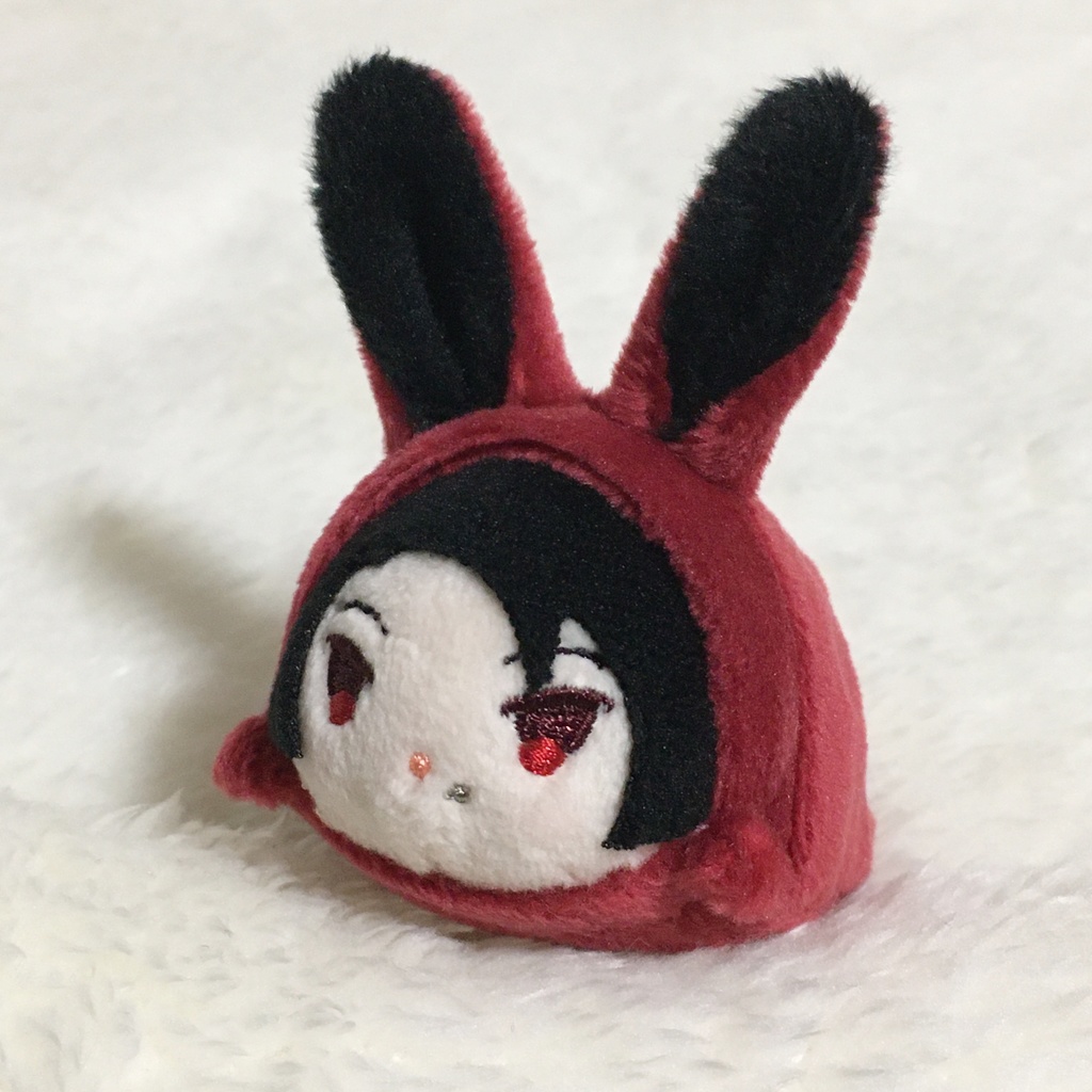 もちマスミニ着ぐるみ うさぎ ワインレッド&ブラック