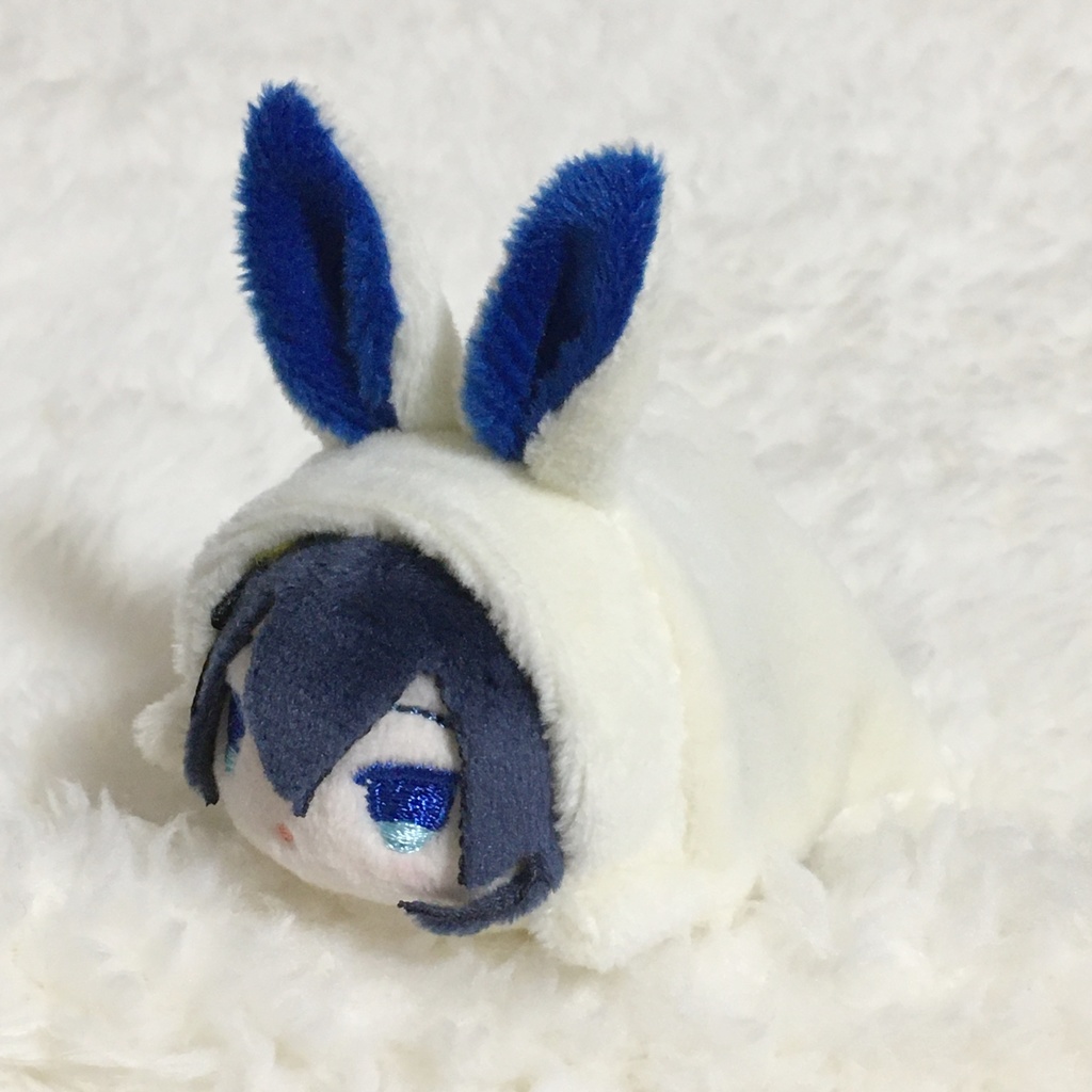 もちマスミニ着ぐるみ うさぎ ミルク&ブルー