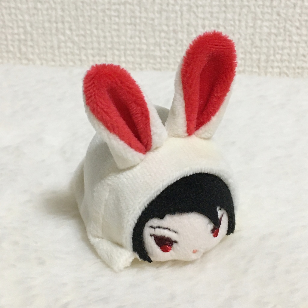 もちマスミニ着ぐるみ うさぎ ミルク&レッド