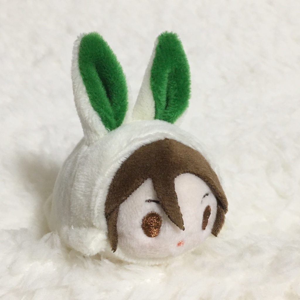 もちマスミニ着ぐるみ うさぎ ミルク&グリーン