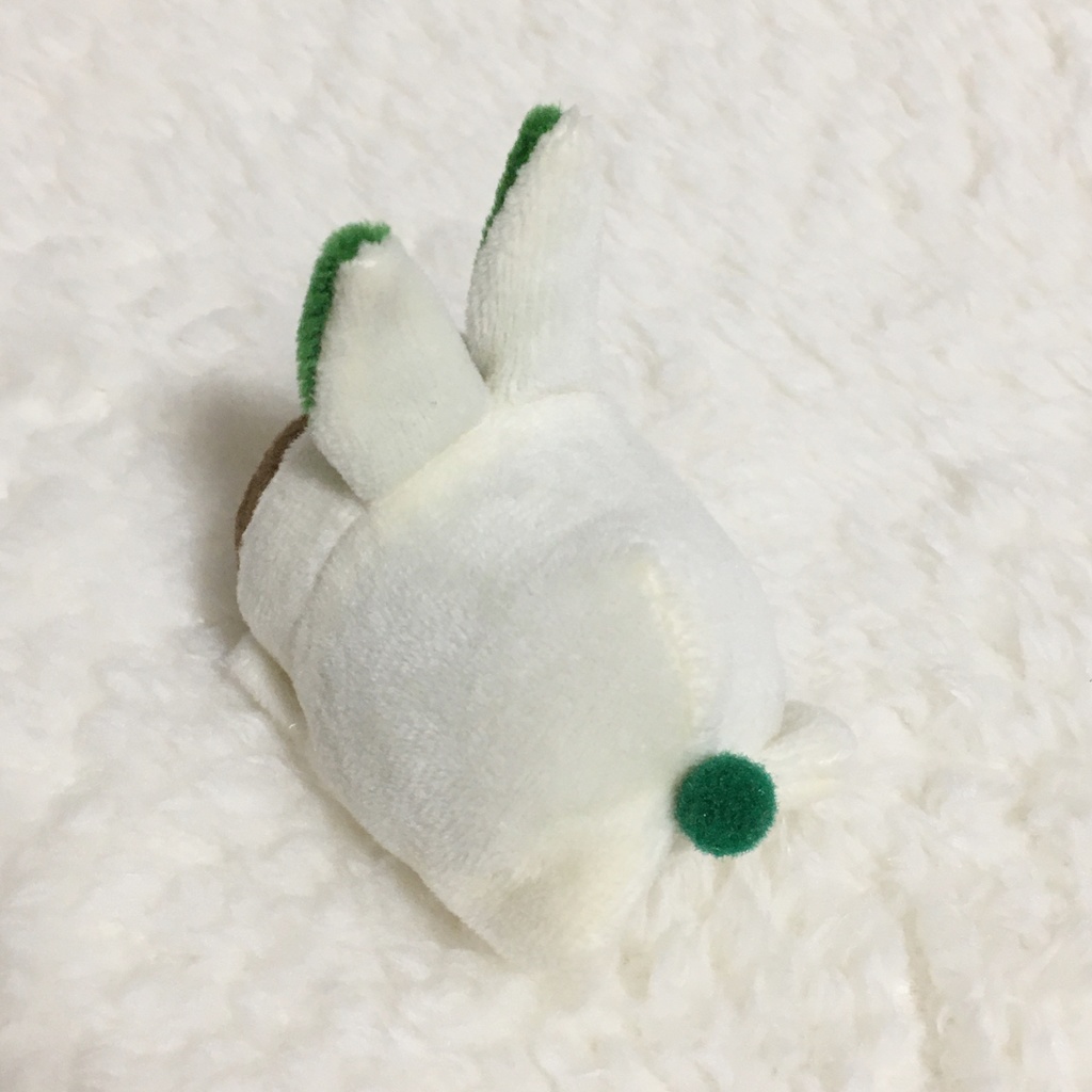 もちマスミニ着ぐるみ うさぎ ミルク&グリーン