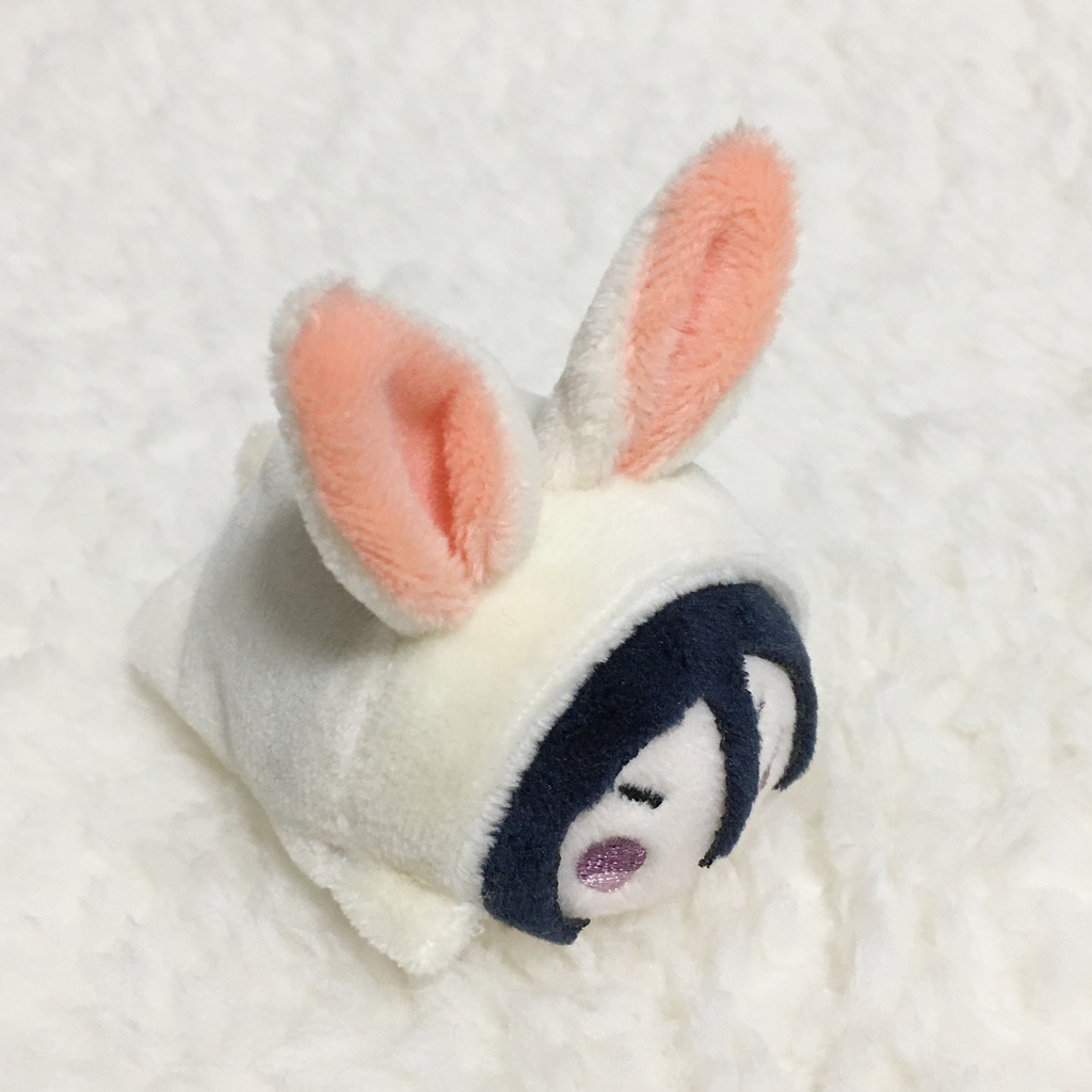 もちマスミニ着ぐるみ うさぎ ミルク&サーモンピンク