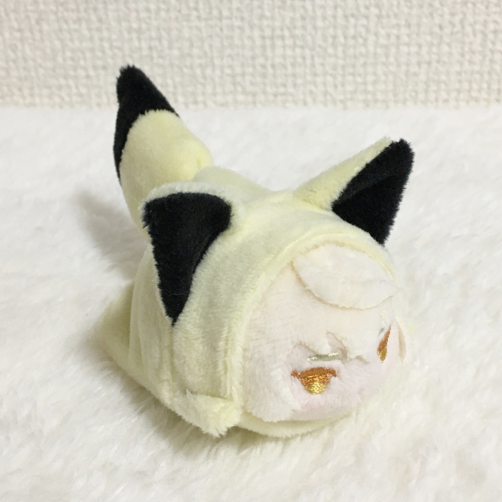 もちマスミニ着ぐるみ きつね クリームイエロー&ブラック