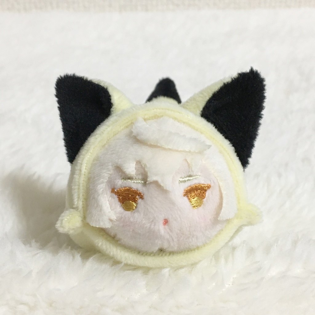 もちマスミニ着ぐるみ きつね クリームイエロー&ブラック