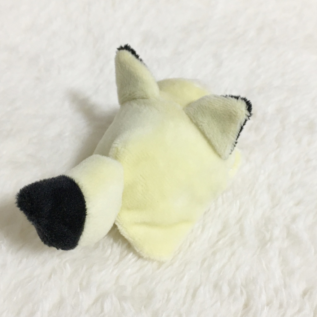 もちマスミニ着ぐるみ きつね クリームイエロー&ブラック