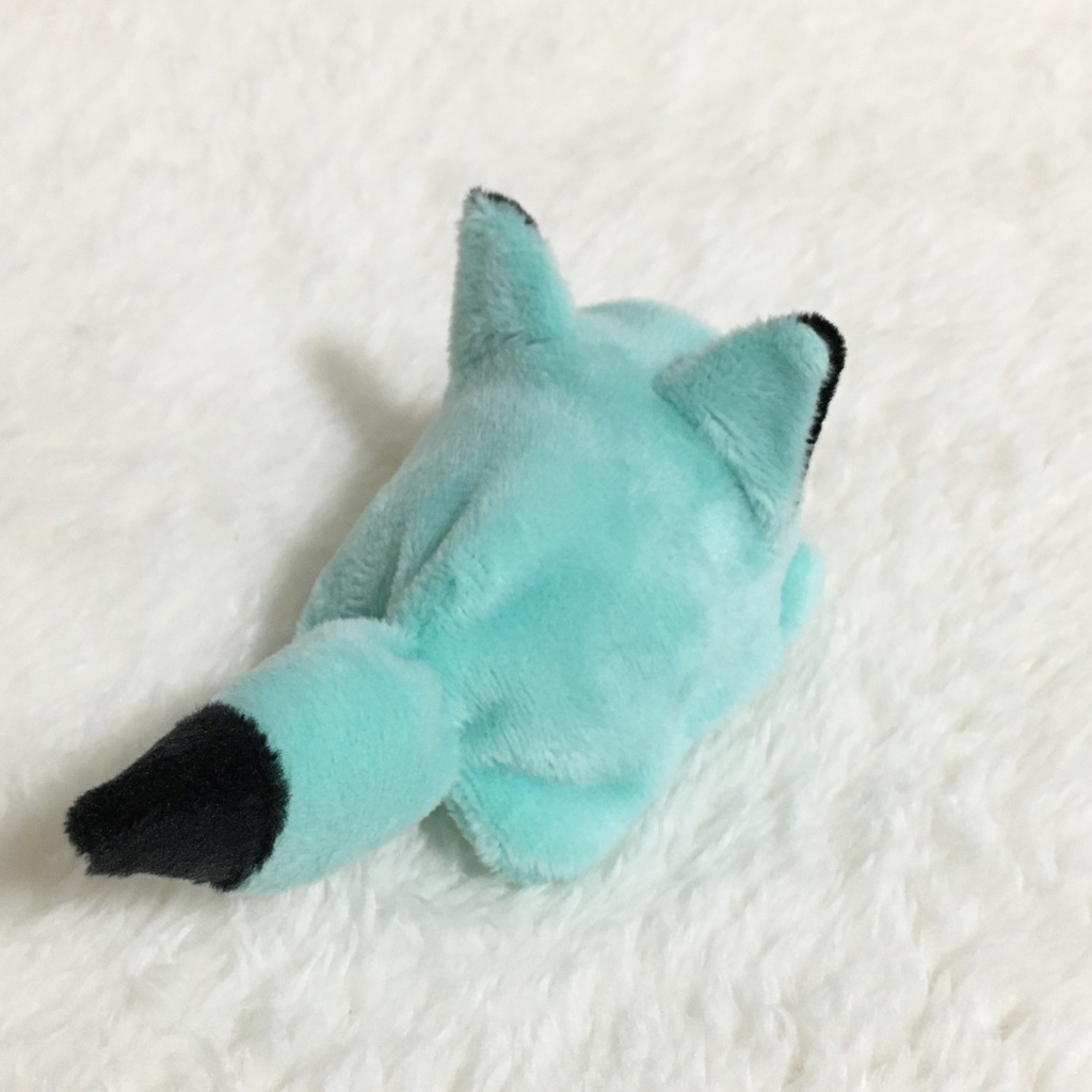 もちマスミニ着ぐるみ きつね ミントグリーン&ブラック