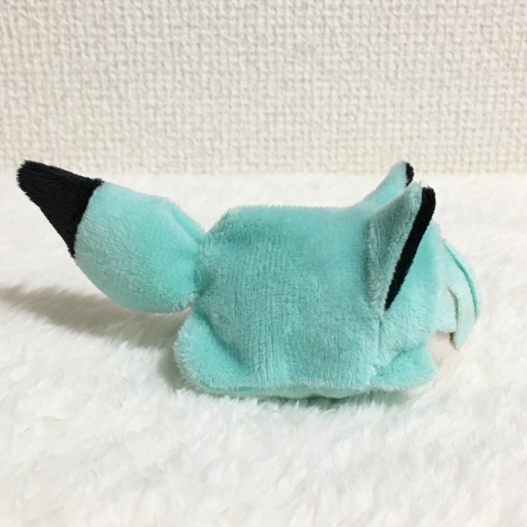 もちマスミニ着ぐるみ きつね ミントグリーン&ブラック