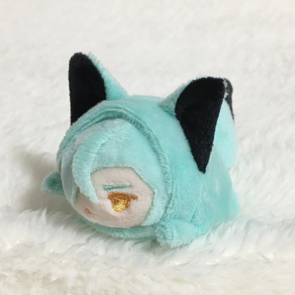 もちマスミニ着ぐるみ きつね ミントグリーン&ブラック