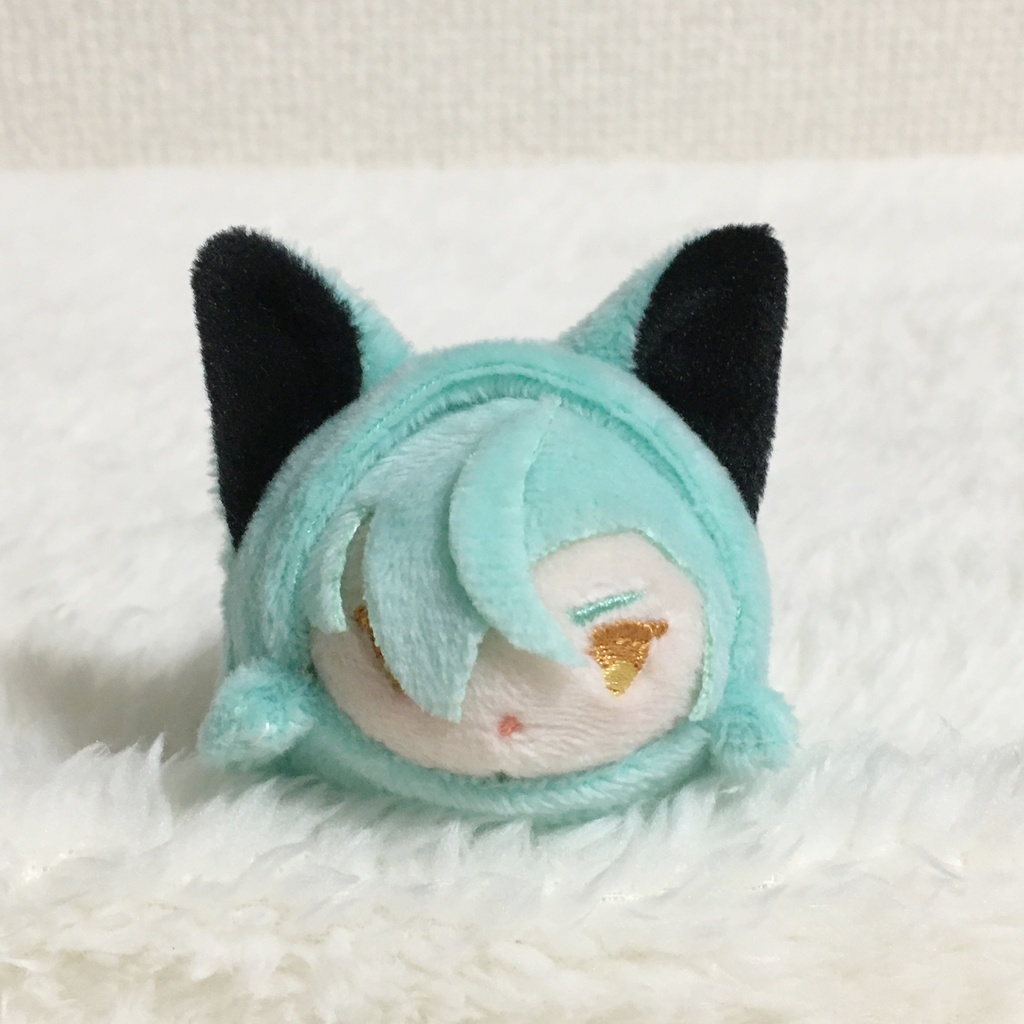 もちマスミニ着ぐるみ きつね ミントグリーン&ブラック