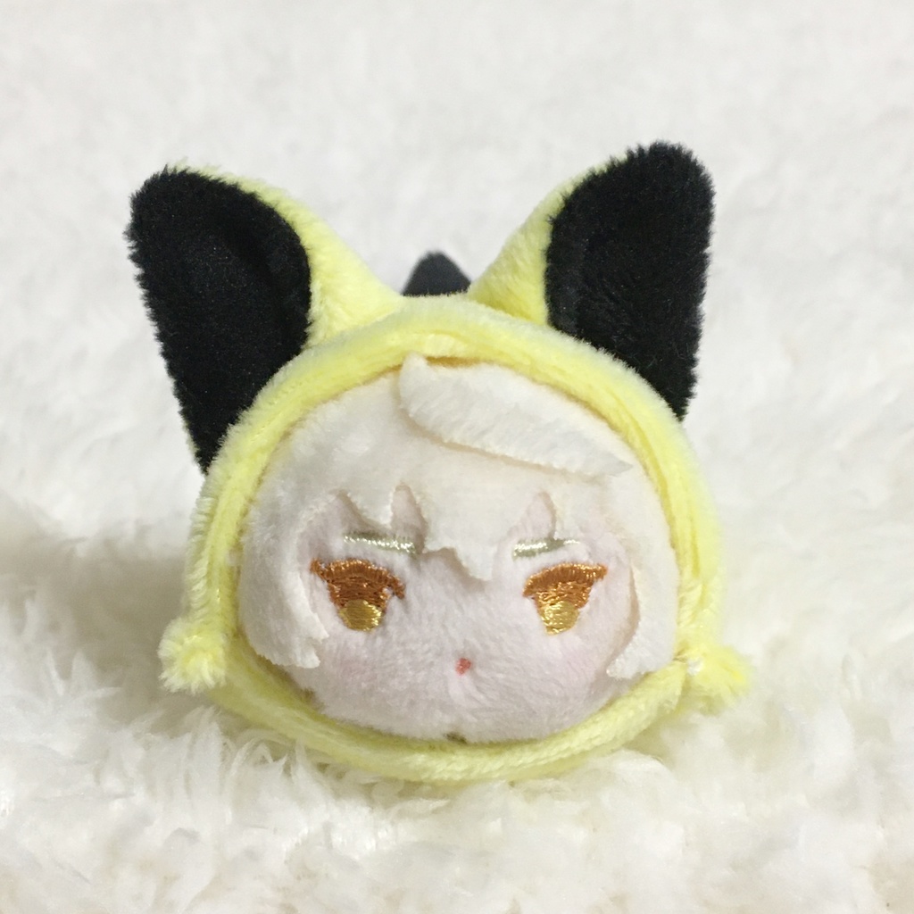 もちマスミニ着ぐるみ きつね レモンイエロー&ブラック