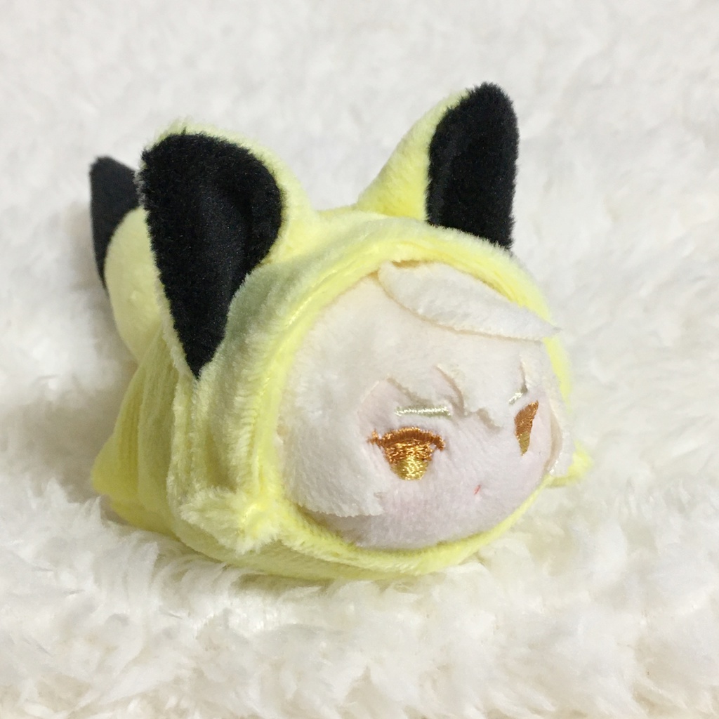 もちマスミニ着ぐるみ きつね レモンイエロー&ブラック