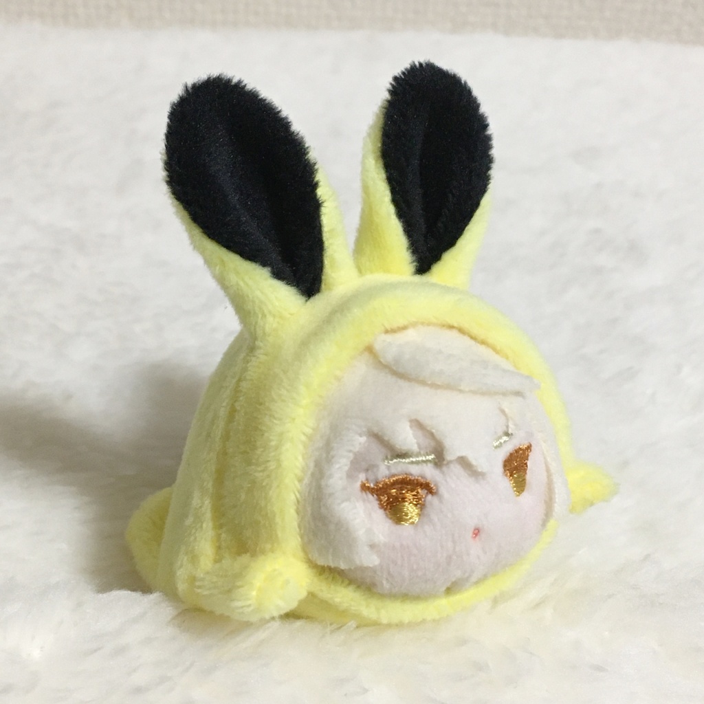 もちマスミニ着ぐるみ うさぎ レモンイエロー&ブラック