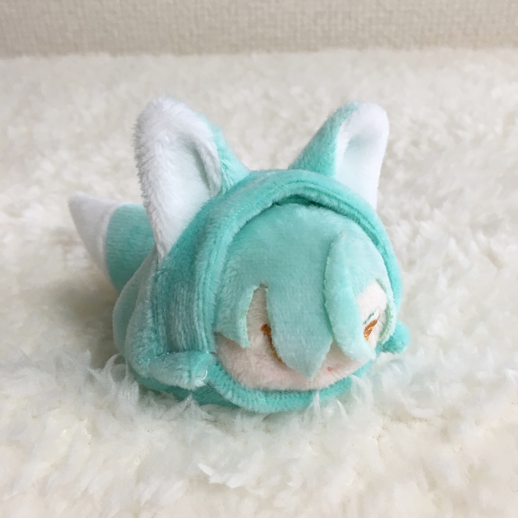 もちマスミニ着ぐるみ きつね ミントグリーン