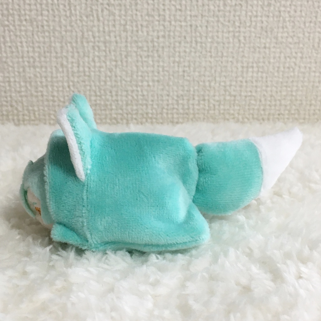もちマスミニ着ぐるみ きつね ミントグリーン