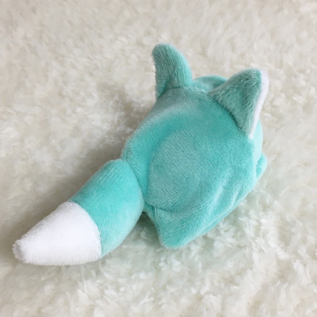 もちマスミニ着ぐるみ きつね ミントグリーン