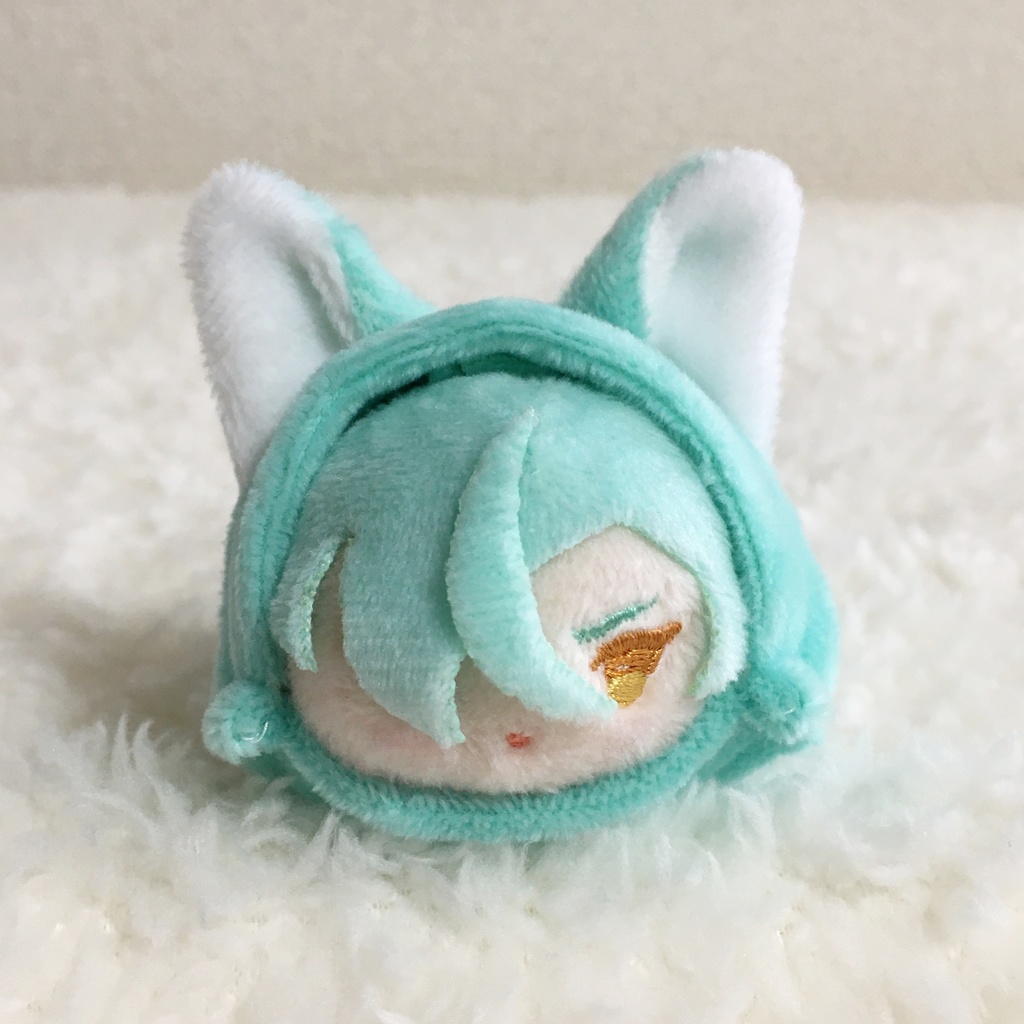 もちマスミニ着ぐるみ きつね ミントグリーン