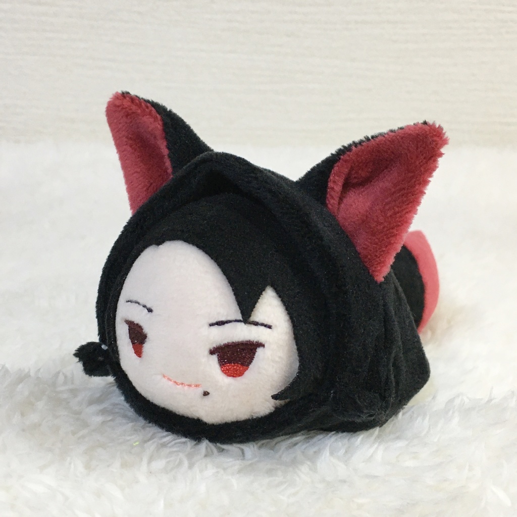 もちマス/もちころりん着ぐるみ きつね ブラック&ワインレッド