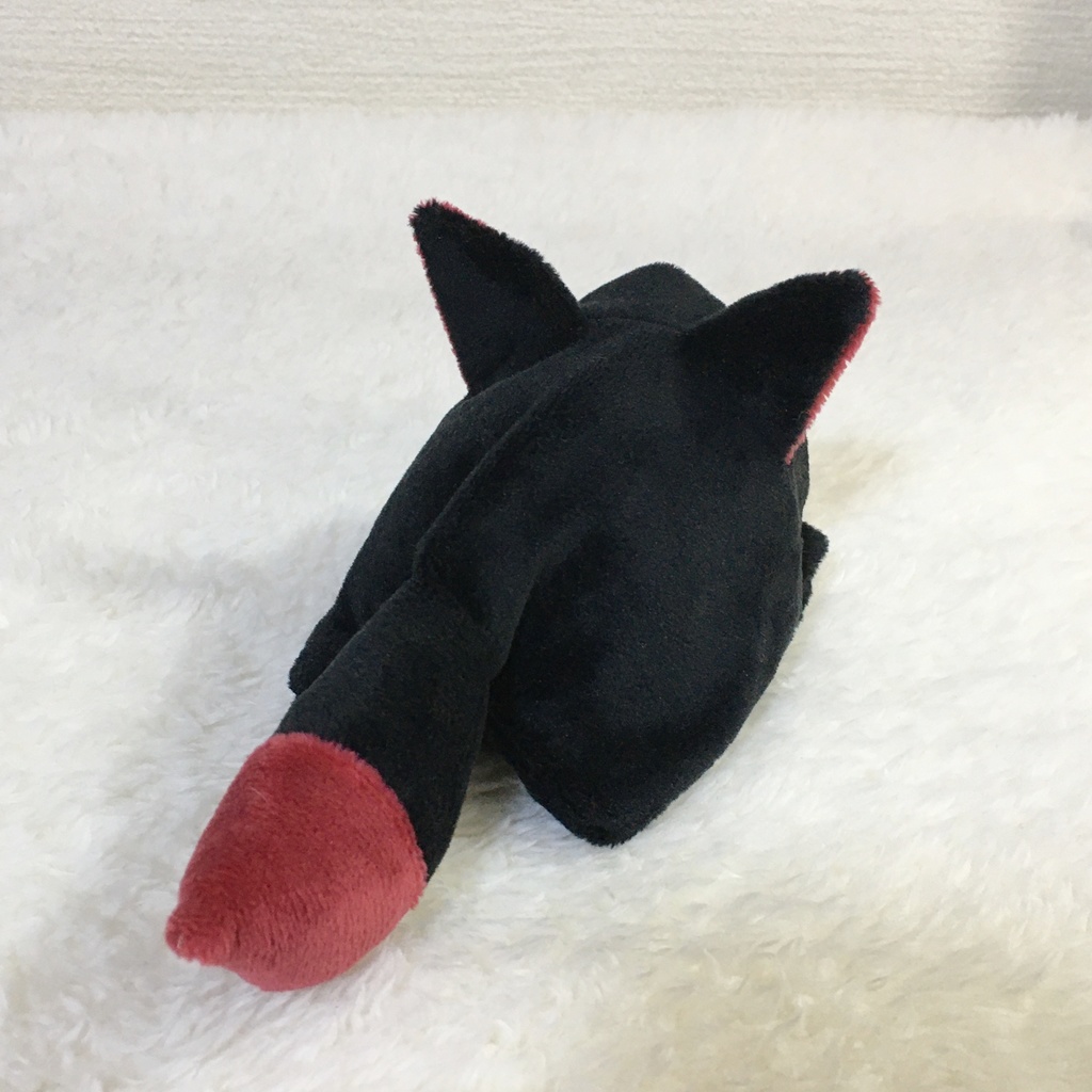 もちマス/もちころりん着ぐるみ きつね ブラック&ワインレッド