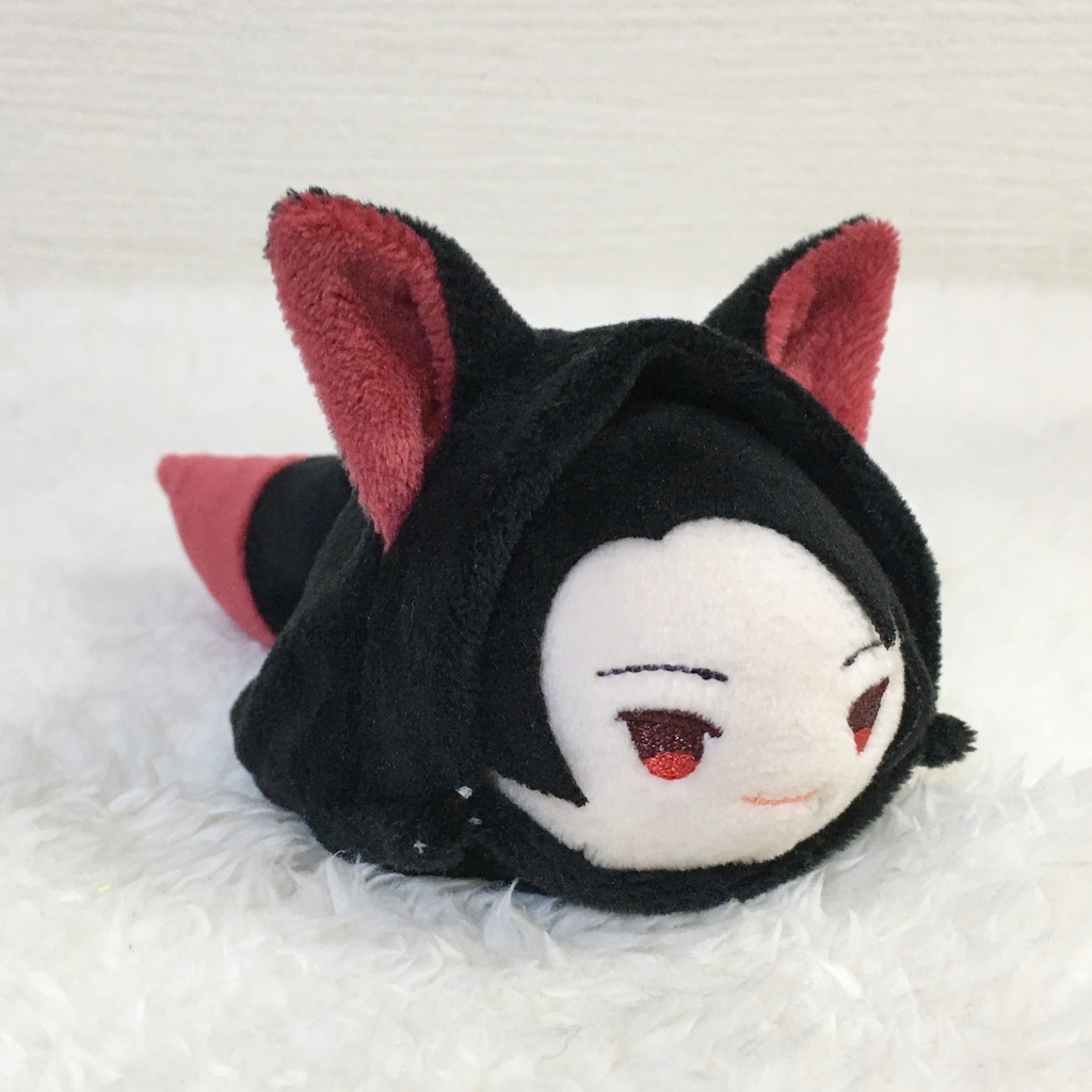 もちマス/もちころりん着ぐるみ きつね ブラック&ワインレッド