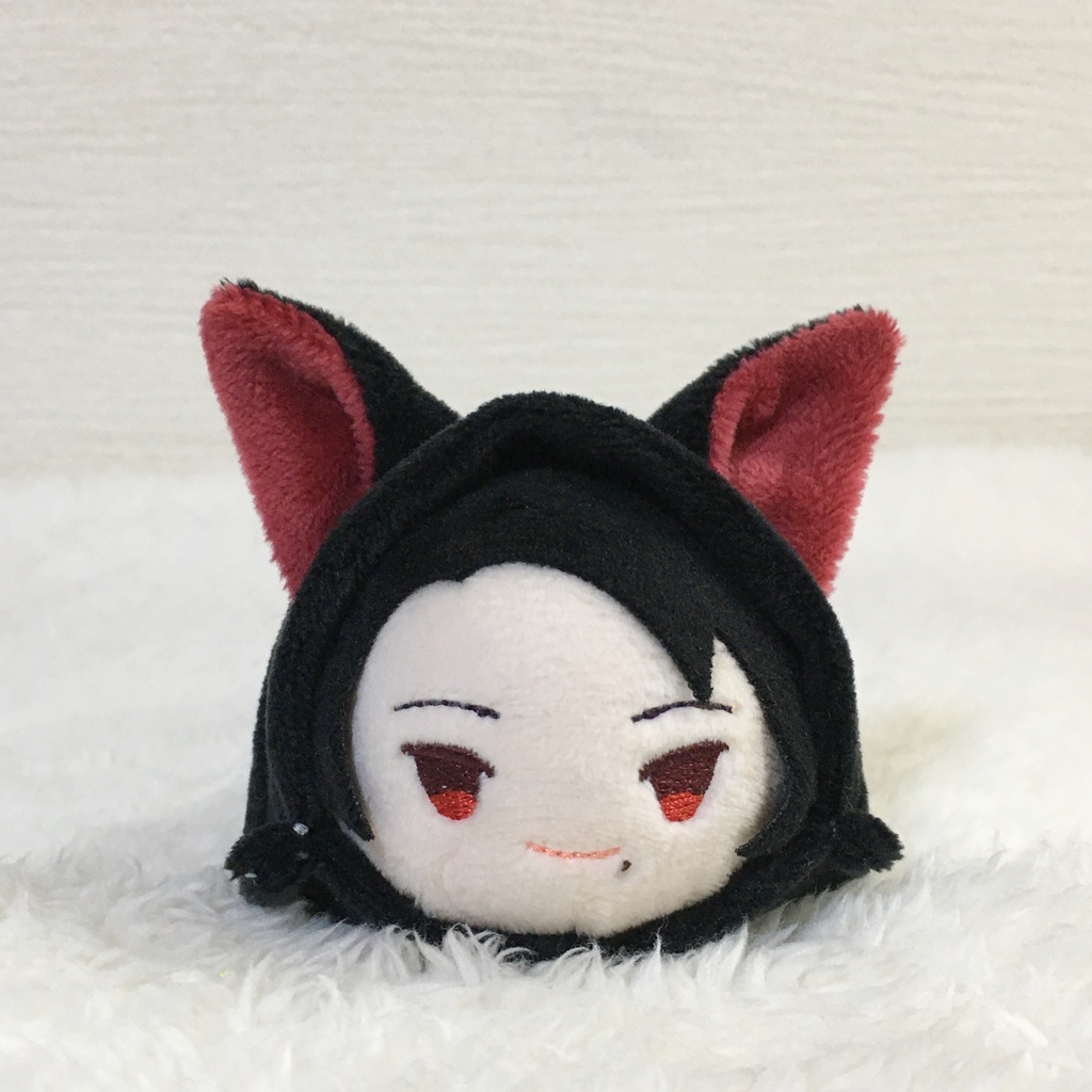 もちマス/もちころりん着ぐるみ きつね ブラック&ワインレッド