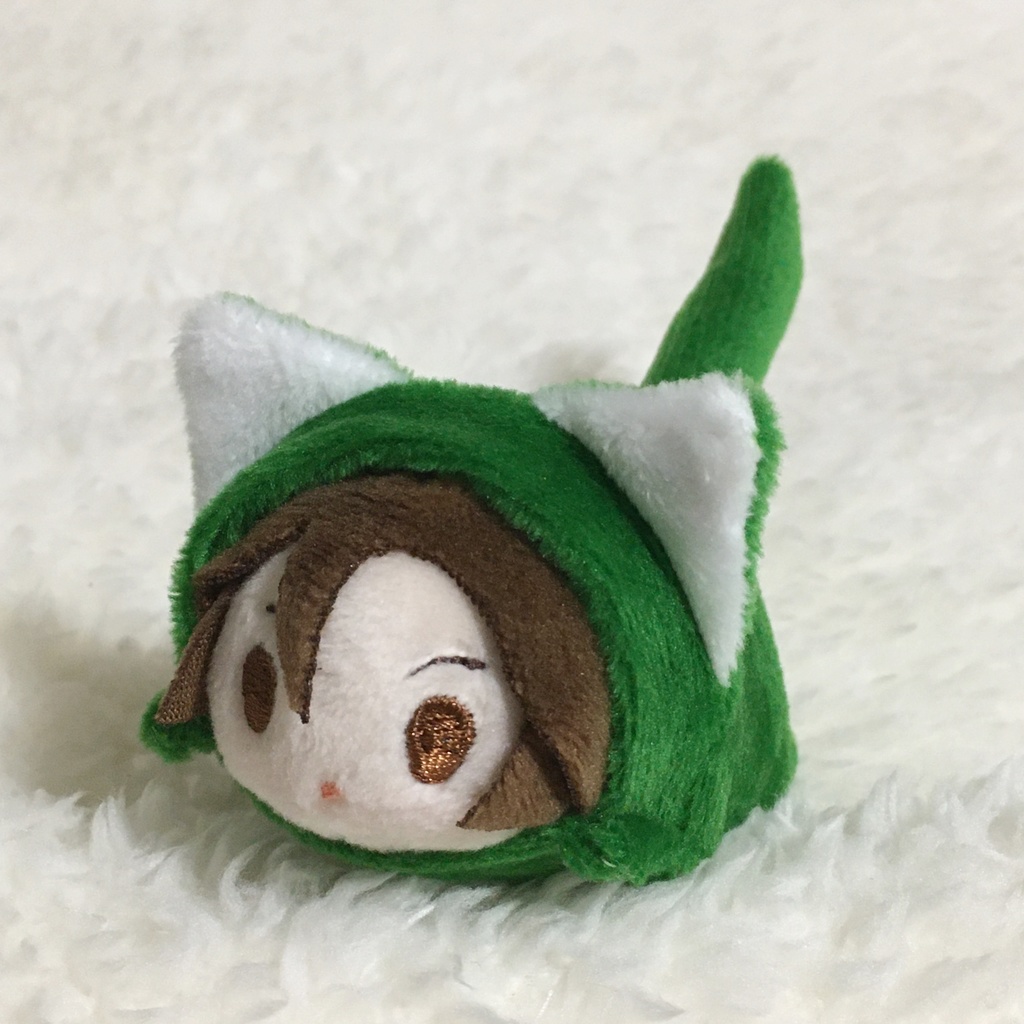 もちマスミニ着ぐるみ ねこ モスグリーン