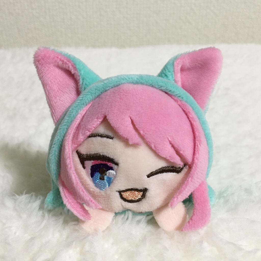 もちころりん/もちマス着ぐるみ きつね ミントグリーン&ピンク