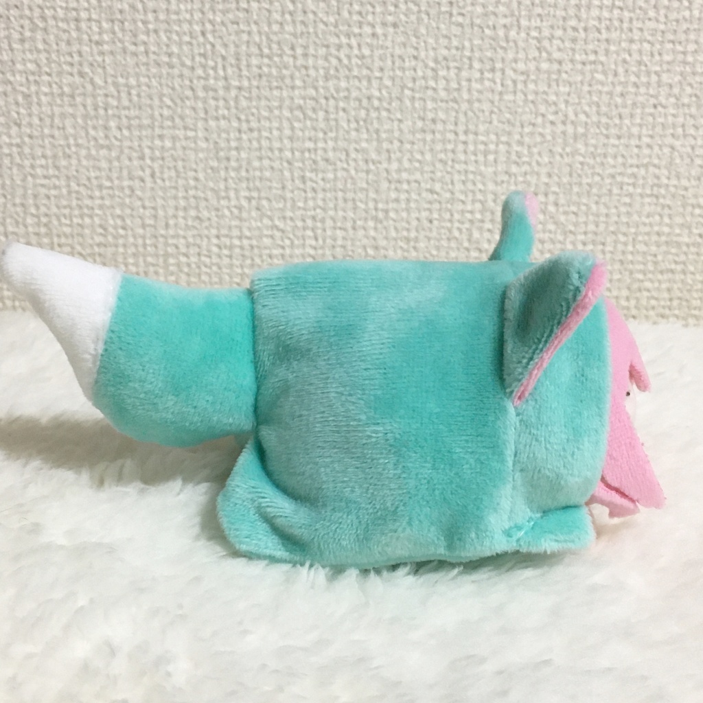 もちころりん/もちマス着ぐるみ きつね ミントグリーン&ピンク
