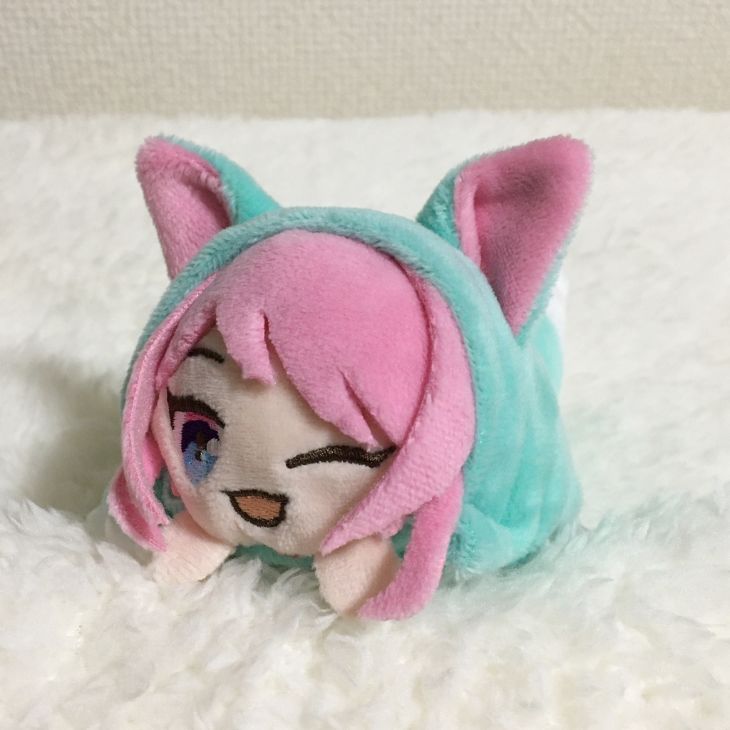 もちころりん/もちマス着ぐるみ きつね ミントグリーン&ピンク