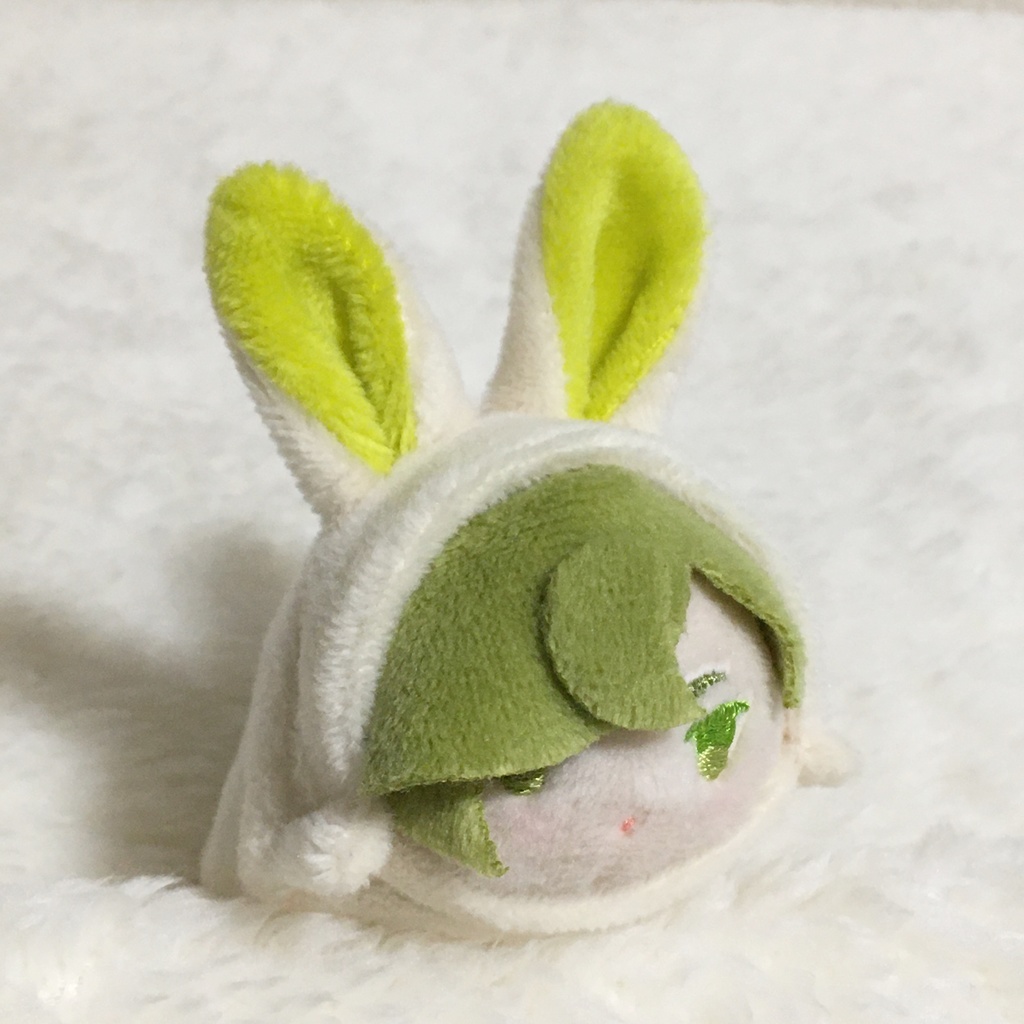 もちマスミニ着ぐるみ うさぎ ミルク&若草色