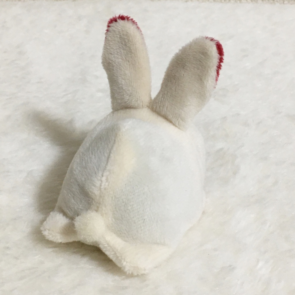 もちマスミニ着ぐるみ うさぎ ミルク&ワインレッド