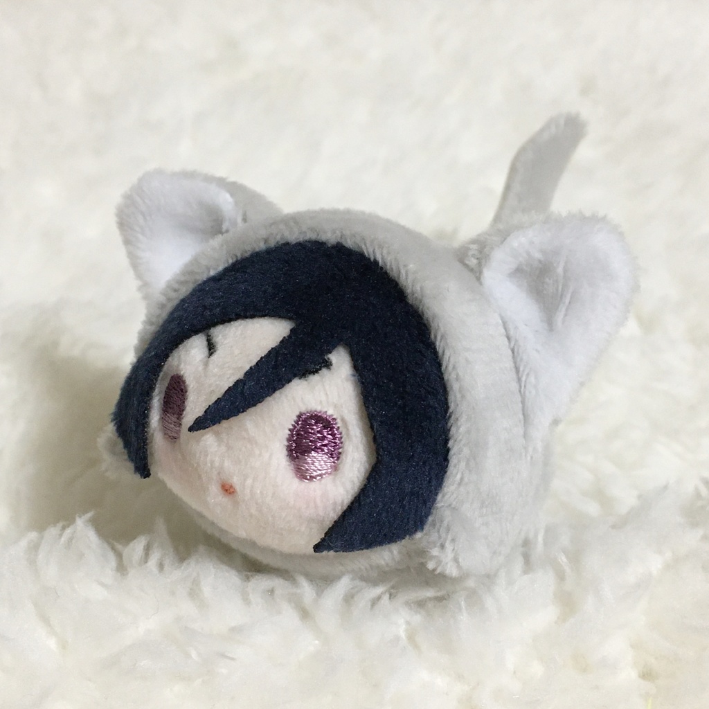 もちマスミニ着ぐるみ ねこ(折れ耳) ライトグレー