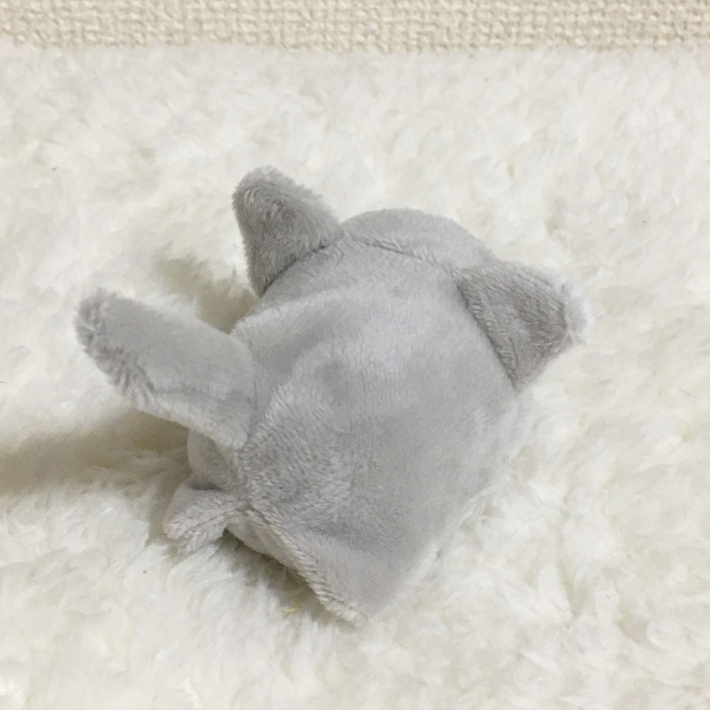 もちマスミニ着ぐるみ ねこ(折れ耳) ライトグレー