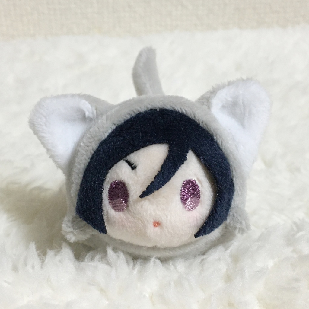 もちマスミニ着ぐるみ ねこ(折れ耳) ライトグレー