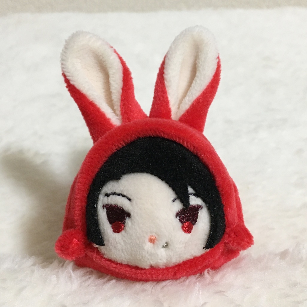 もちマスミニ着ぐるみ　うさぎ　レッド＆ミルク