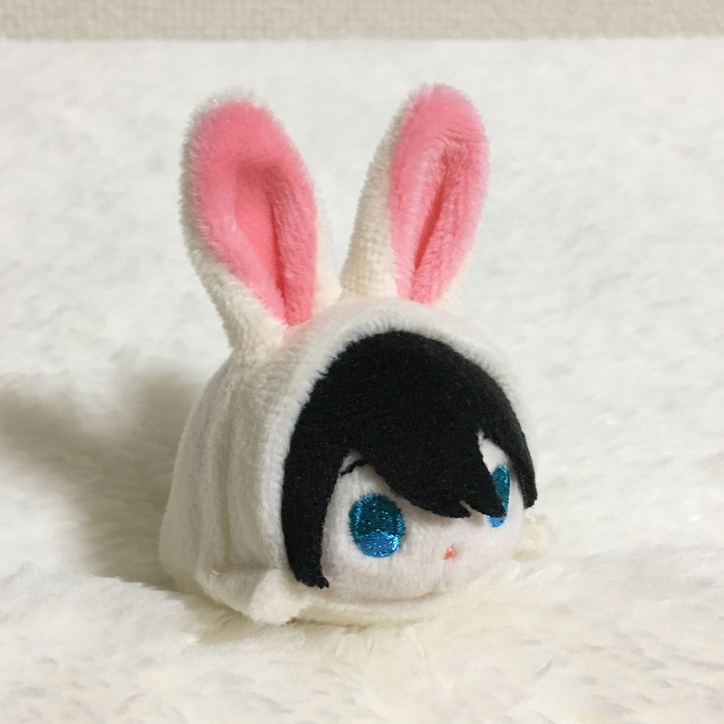 もちマスミニ着ぐるみ うさぎ ミルク&コーラルピンク