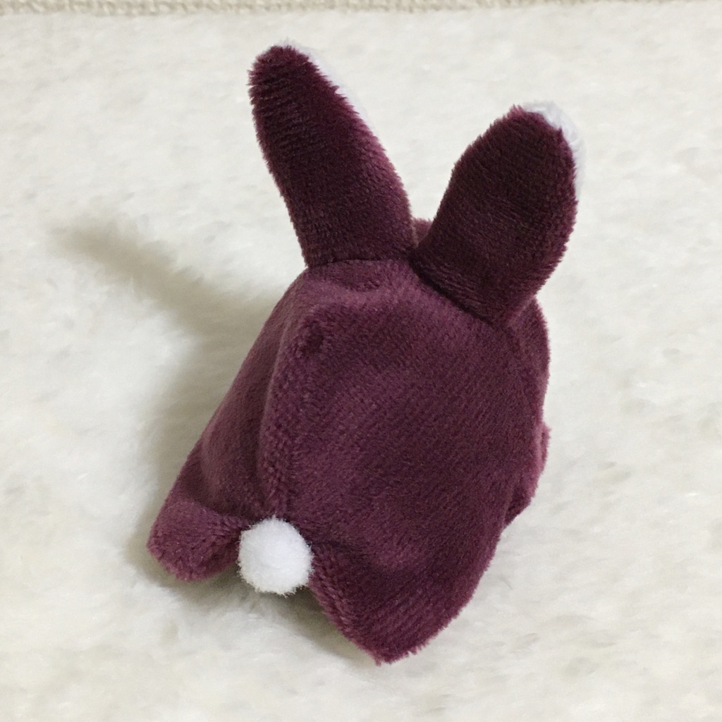 もちマスミニ着ぐるみ うさぎ バーガンディー