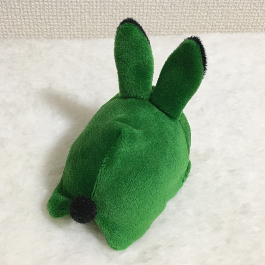 もちマス/もちころりん着ぐるみ うさぎ グリーン&ブラック