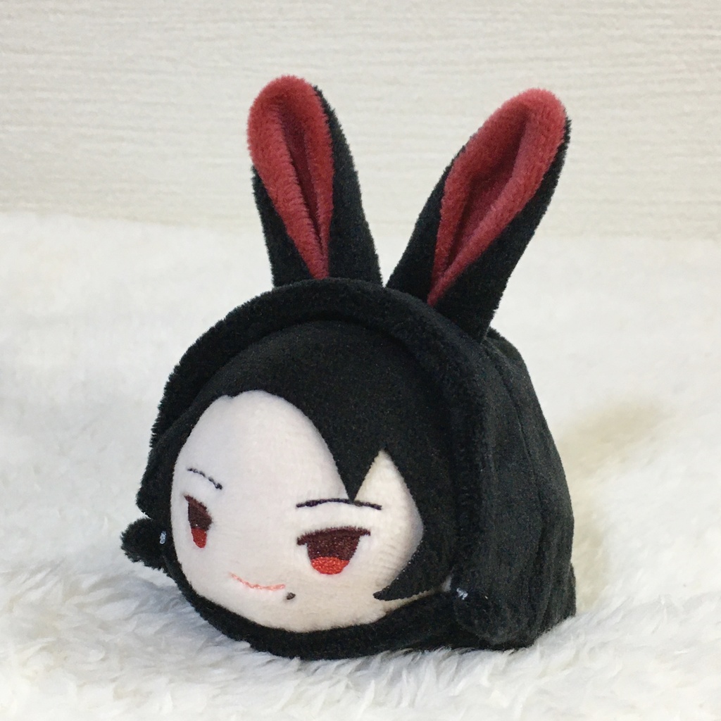 もちマス/もちころりん着ぐるみ うさぎ ブラック&ワインレッド