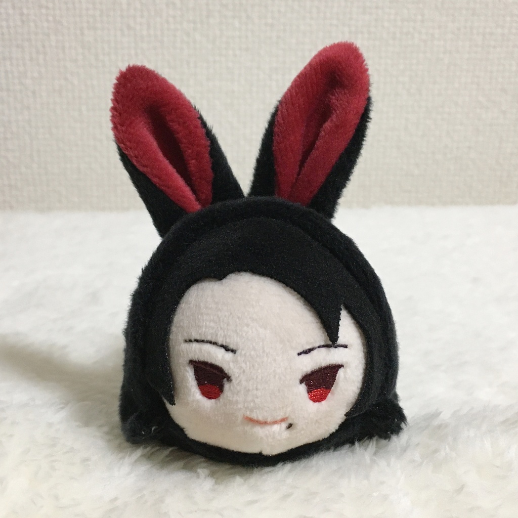 もちマス/もちころりん着ぐるみ　うさぎ　ブラック＆ワインレッド