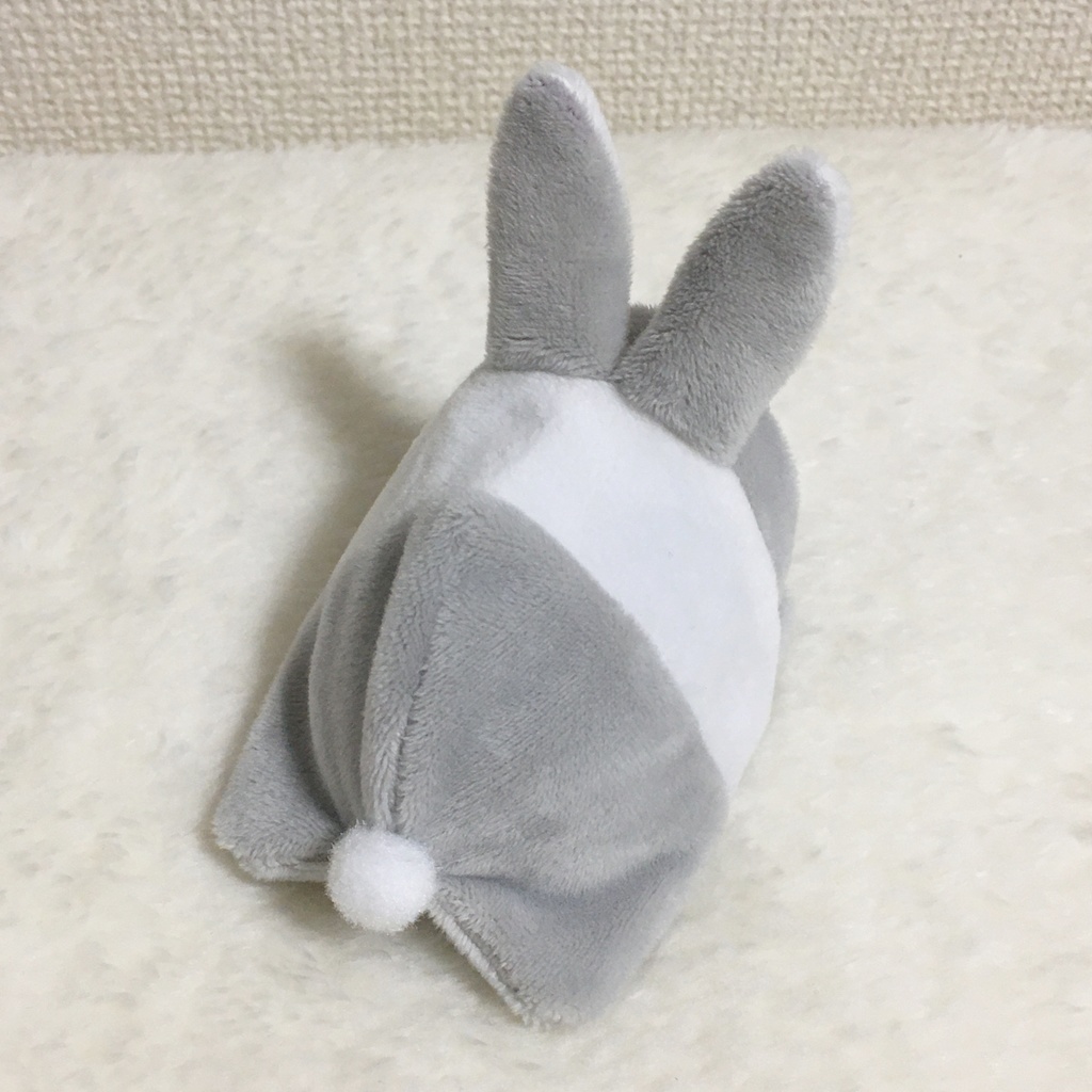 もちマス/もちころりん着ぐるみ うさぎ ライトグレー&ホワイト